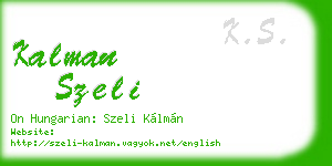 kalman szeli business card